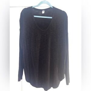 Old Navy Luxe Black Long Sleeve Women's Tee
